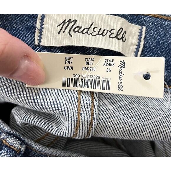 Madewell 10"‎ High Rise Skinny Cutoff Women's Jeans Size 36 - Picture 5 of 6